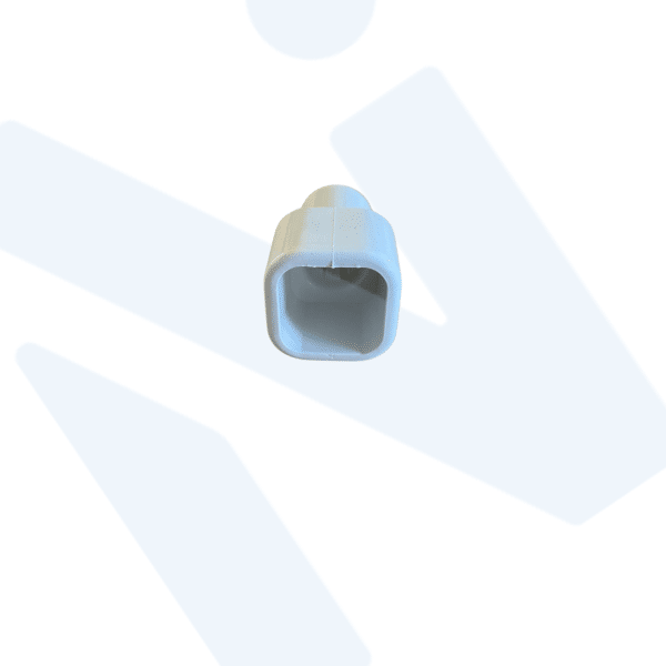 Raccord abreuvoir fin de rampe - Carré/Rond droit - pour tube Ø25mm
