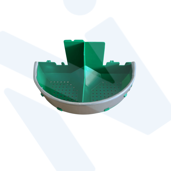 Mangeoire MENEGHIN - Diamètre 250mm - Plastique et bord inox
